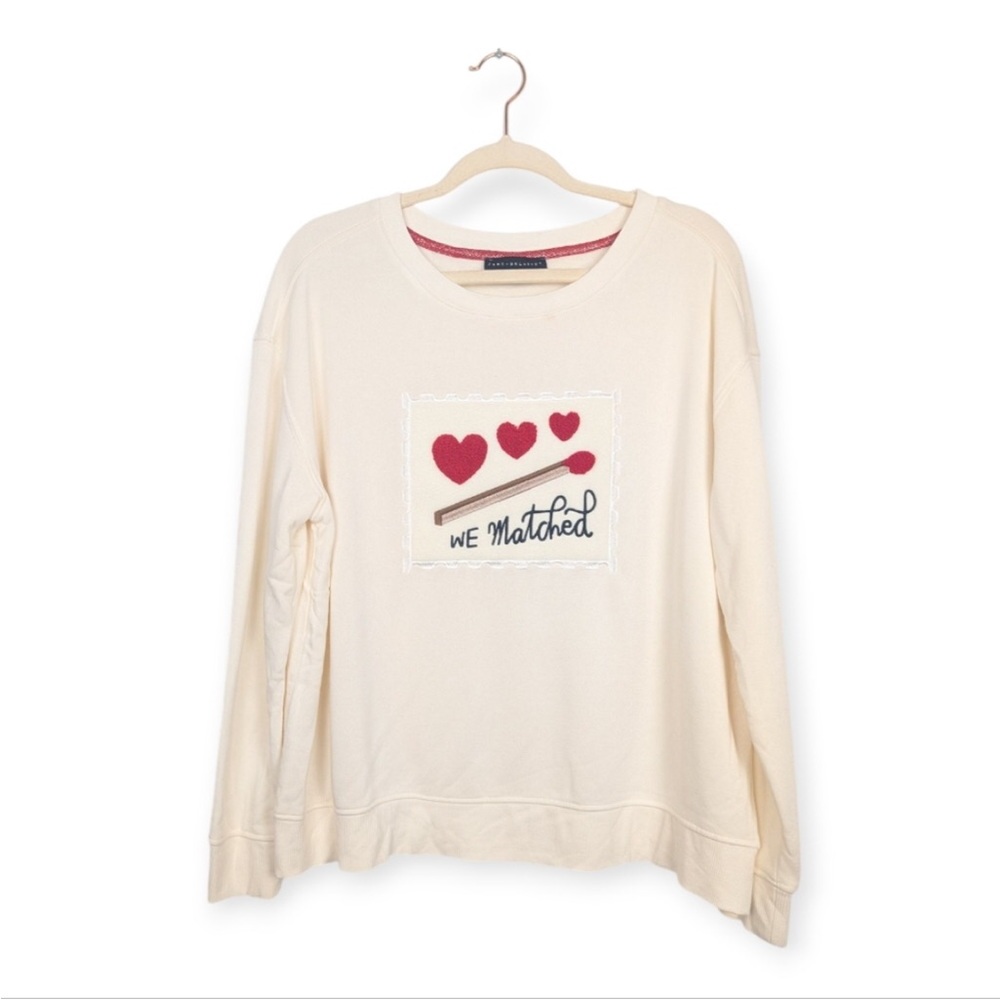 Jane and Delancey nwt size medium Top with Red Heart Design we matched